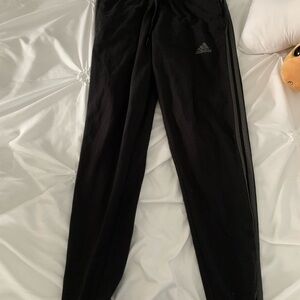 Adidas Black Joggers with Tapered Fit and Elastic Waistband